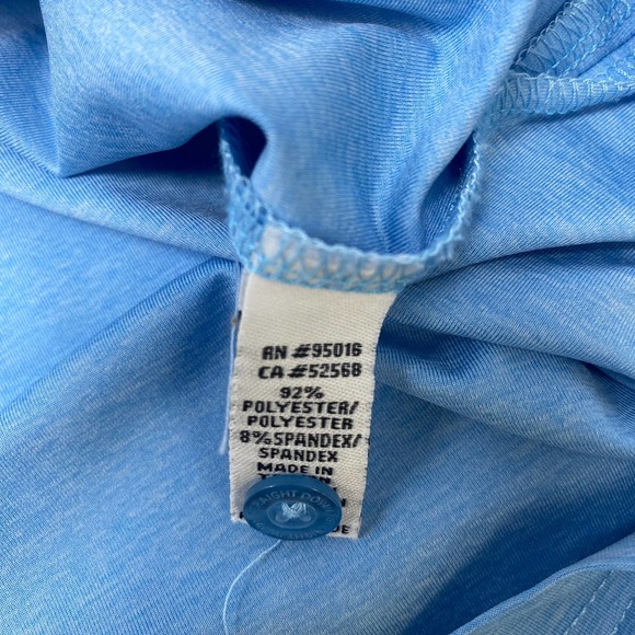 Straight Down Large Light Blue Short‎ Sleeve Pol Golf Shirt Embroidered - Picture 4 of 6